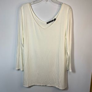Cable & Gauge V Neck 3/4 Sleeve Tunic Size Medium